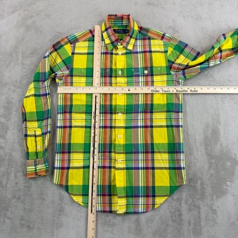 Polo Ralph Lauren Work Shirt in Multi Plaid Men Small Long‎ Sleeve Preppy